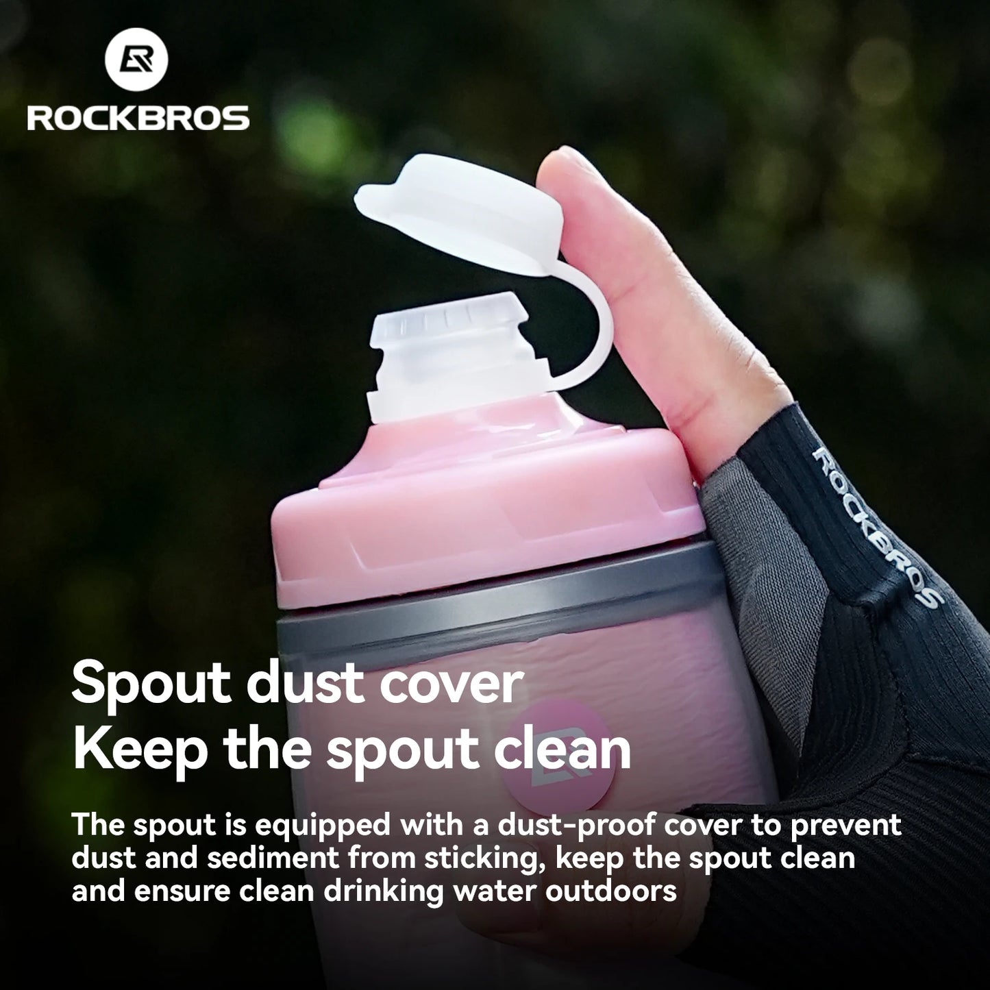 ROCKBROS Local Shipping 620ml Bike Water Bottle Cold Water Insulated Thermal Silicone Cycling Bottle Fitness Outdoor Portable Bicycle Water Kettle