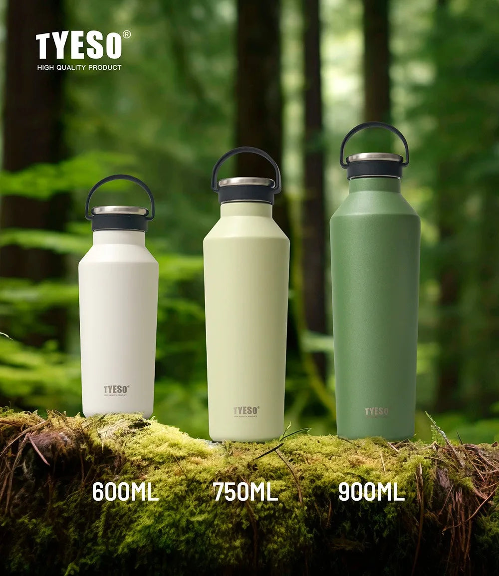 TYESO Cold Insulation Tumbler 304 Stainless Steel Summer Outdoor Sports Climb Vacuum Water Bottle Portable Handheld Cup for Car