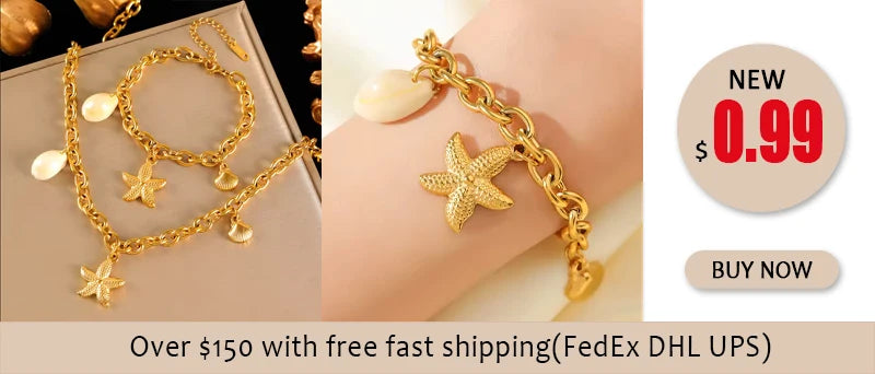 EILIECK 316L Stainless Steel Charms Pearl Star Celadon Pendant Drop Necklace For Women Golden Popular Summer Fashion Jewelry