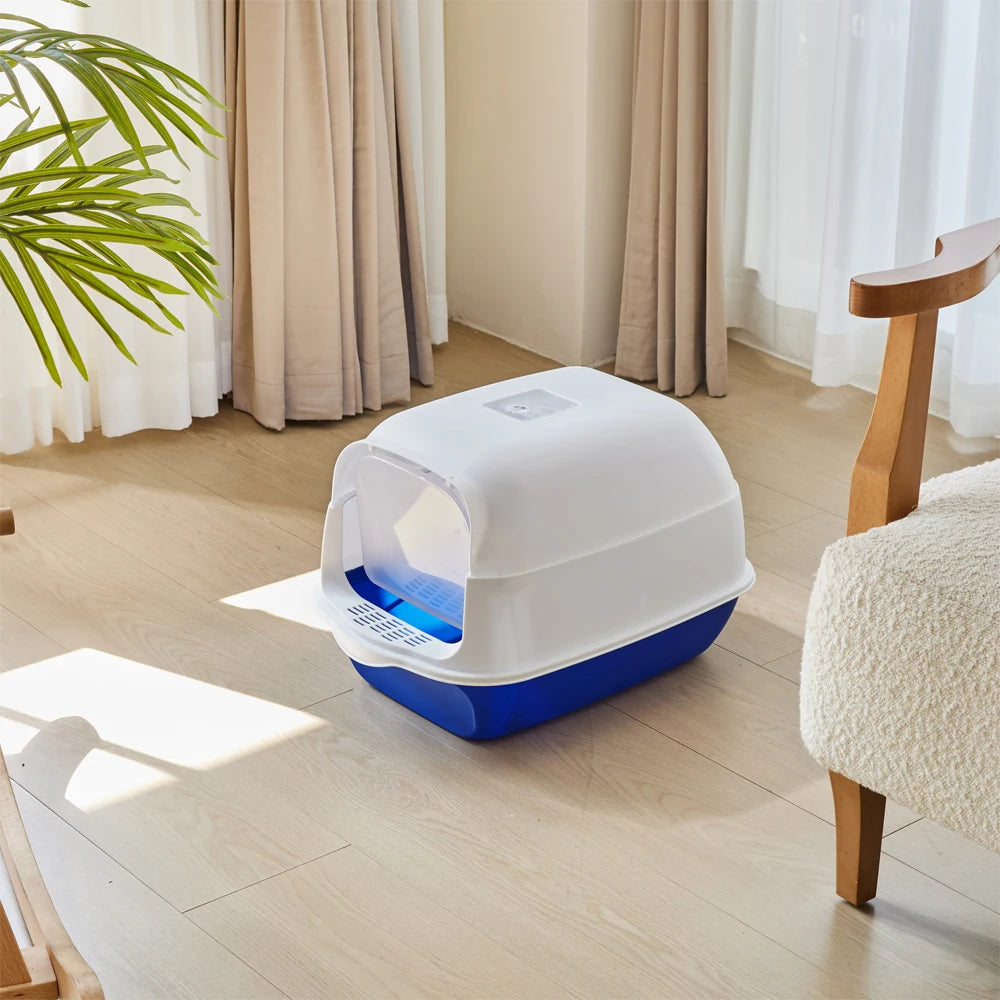 Voltsify Enclosed Cat Litter Box with Flip-Top