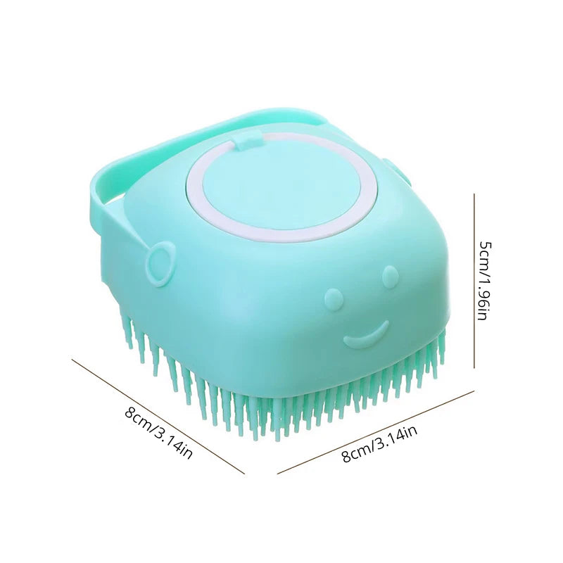 Pet Bathing Brush Soft Silicone Massager Shower Gel Bathing Brush Clean Tools Comb Dog Cat Cleaning Grooming Supplies - PrimeNest
