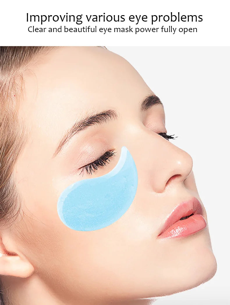 60pcs Hyaluronic Acid Crystal Collagen Eye Mask Anti Dark Circles Remove Eye Bags Moisturizing Firming Eye Patches Skin Care - PrimeNest