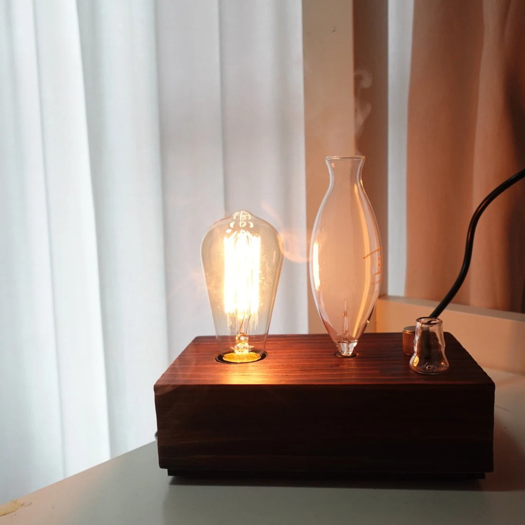 Aroma Diffuser Vintage Tungsten Filament Lamp Aromatherapy Machine Humidifier Lighting Sandalwood Pure Essential Oil Diffuser