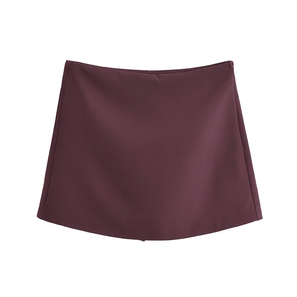 High Waist Zip Mini Skirt
