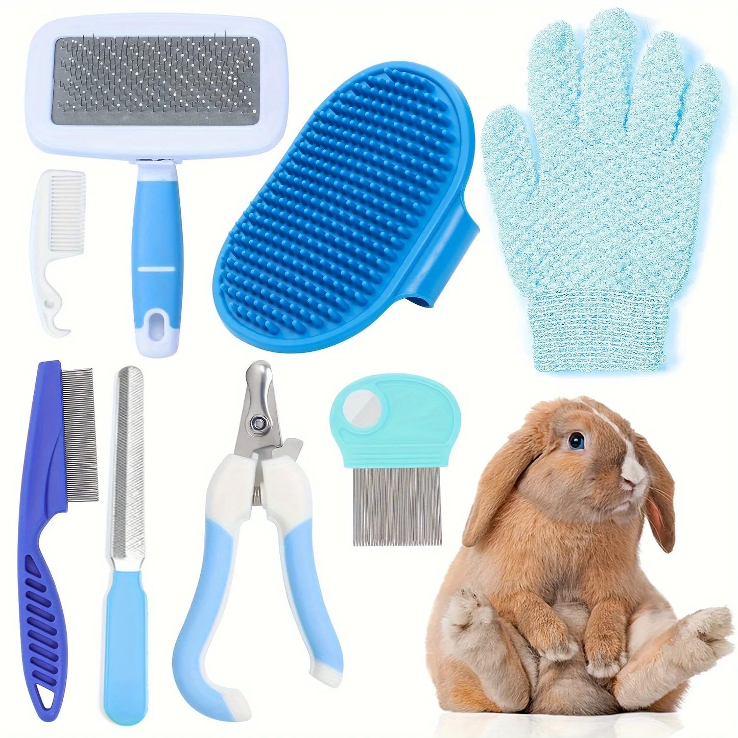8-Piece Cat Grooming Kit