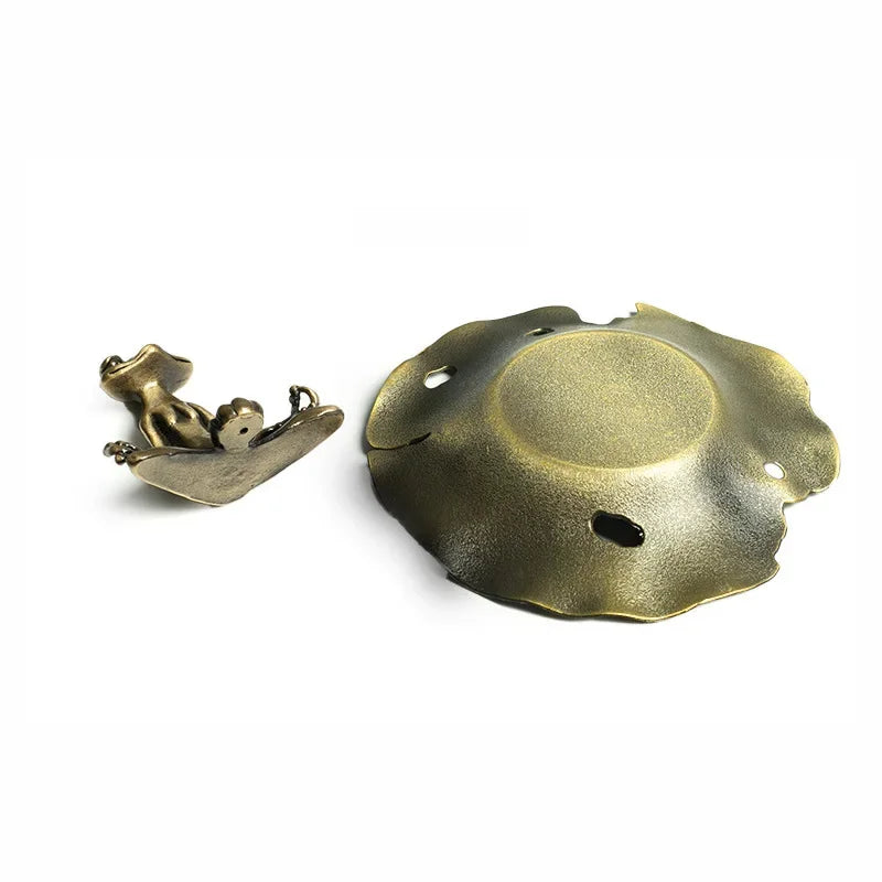 Zen Frog Incense Burner | Zinc Alloy Lotus Base Set