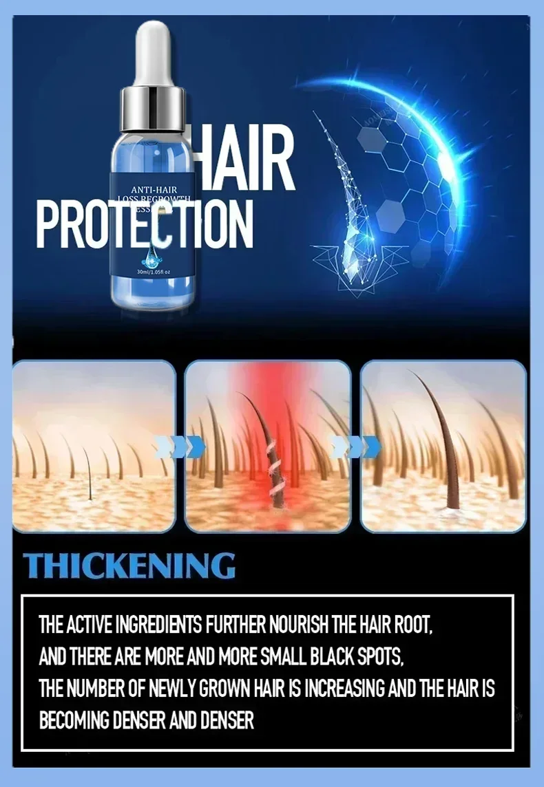 Biotin fast Hair Growth oil Products Care Scalp Massage Treatments Anti Hair Loss Effective Grow Thicker Hair serum for men