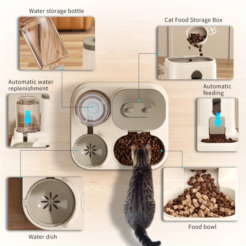 Gravity Pet Feeder & Water Fountain