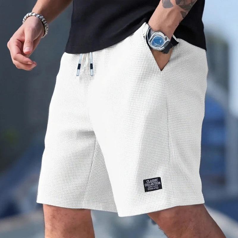 Men's Textured Fabric Beach Shorts