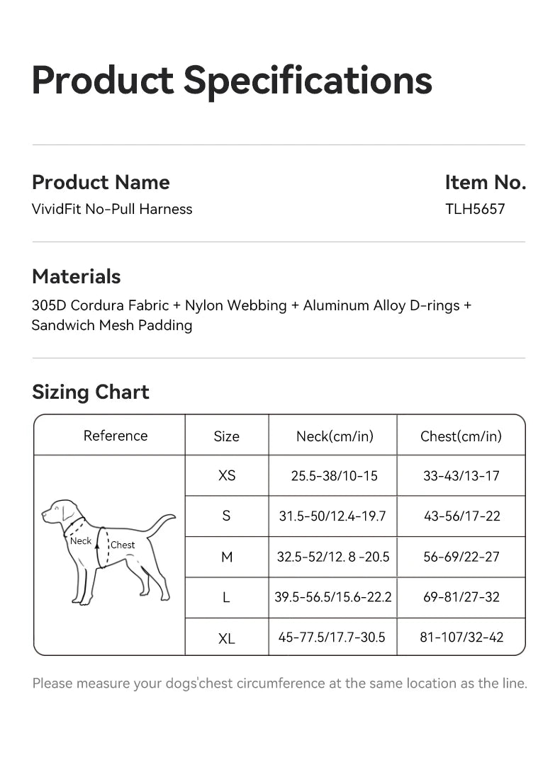 Truelove No-Pull Reflective Dog Harness