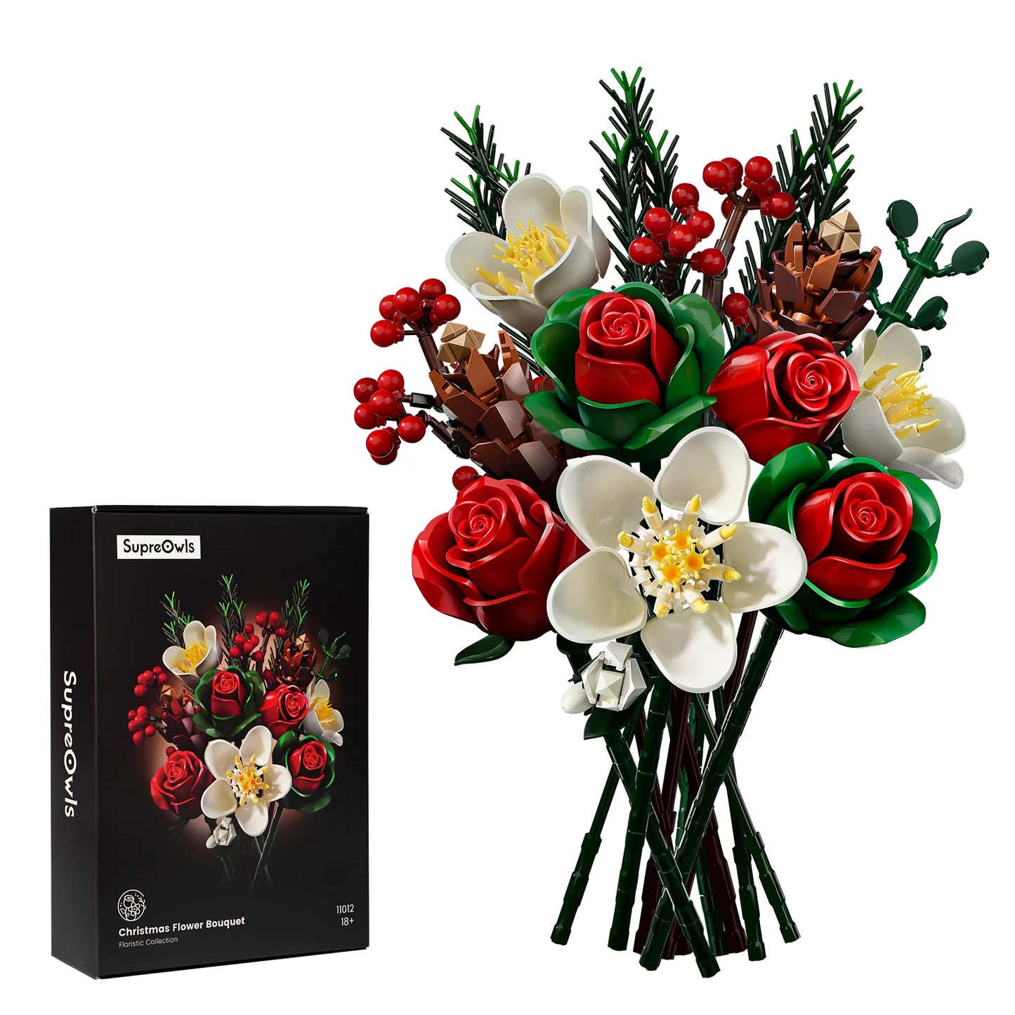 Christmas Roses Bouquet Building Blocks