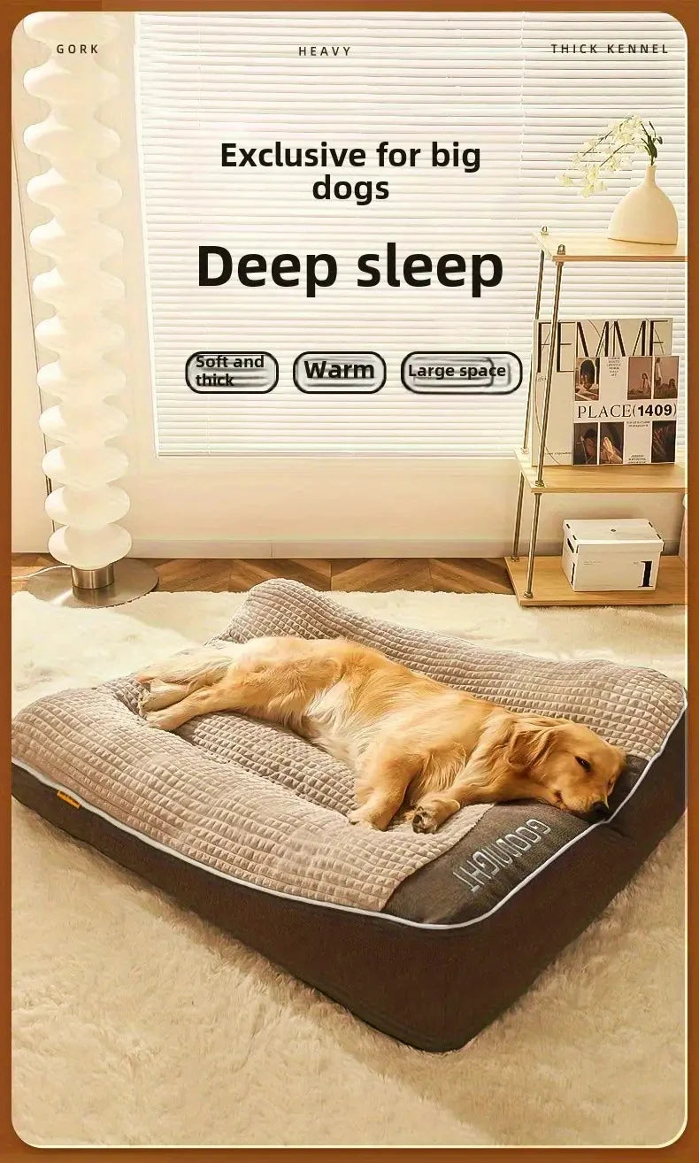 Extra Thickened Extra Large Dog Bed 47inch for Large Dogs, Orthopedic Dog Mat for Large Senior Dogs,Durable Kennel Cush