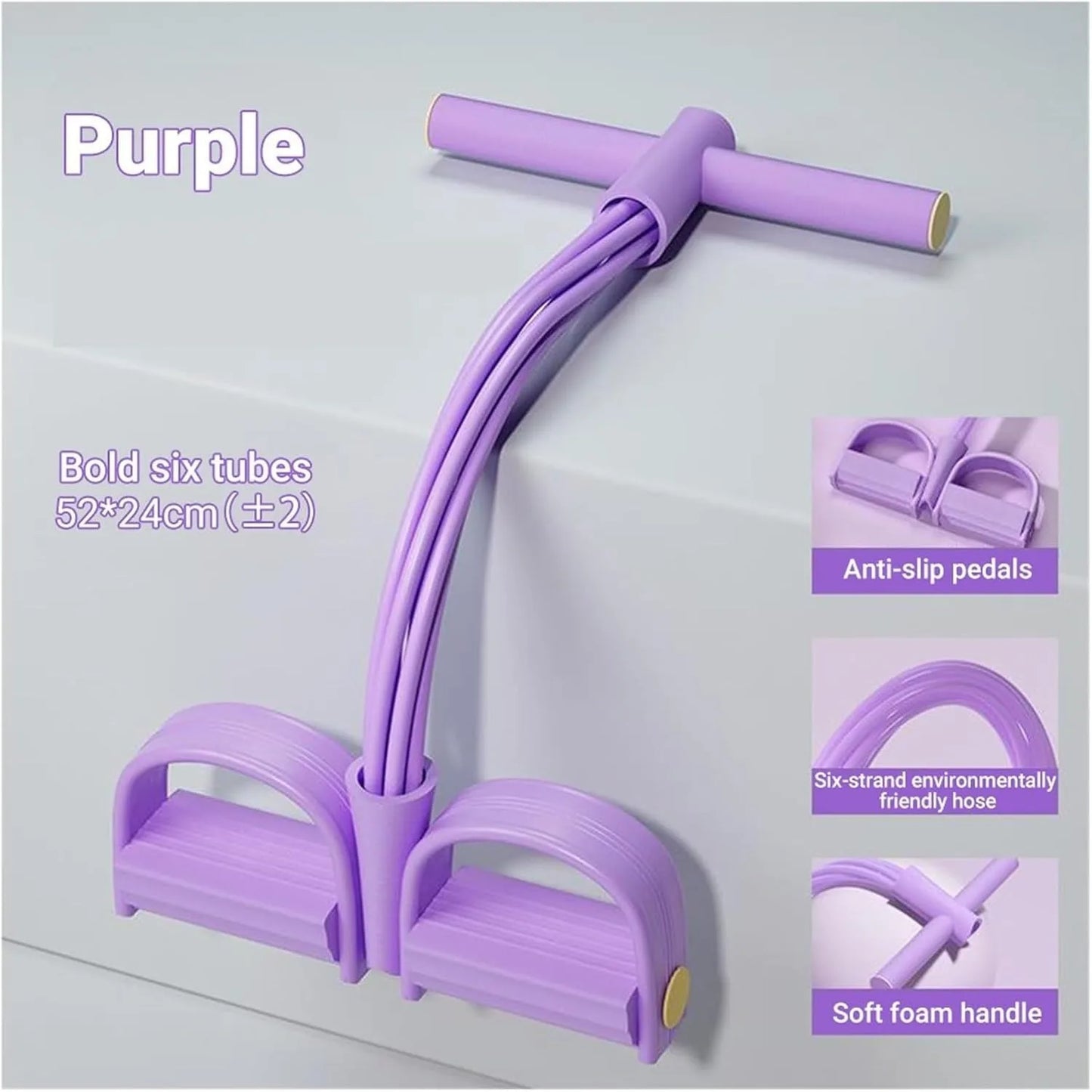 6 Tube Resistance Band Multi Function Tension Rope Fitness Bands 6 Tube Elastic Yoga Pedal Puller For Sports Exercises At Gym - PrimeNest