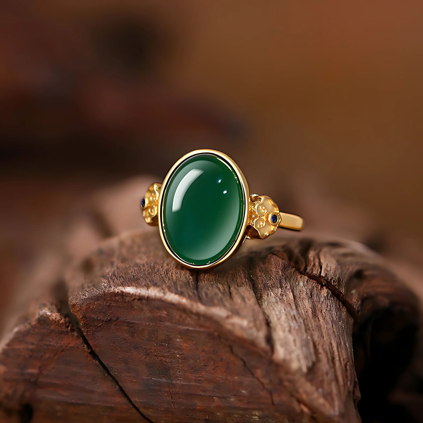 PANJBJ 925 Sterling Silver Hotan Jade Geometric Ring for Women Girl Adjustable Retro Delicate Jewelry Birthday Gift Dropshipping