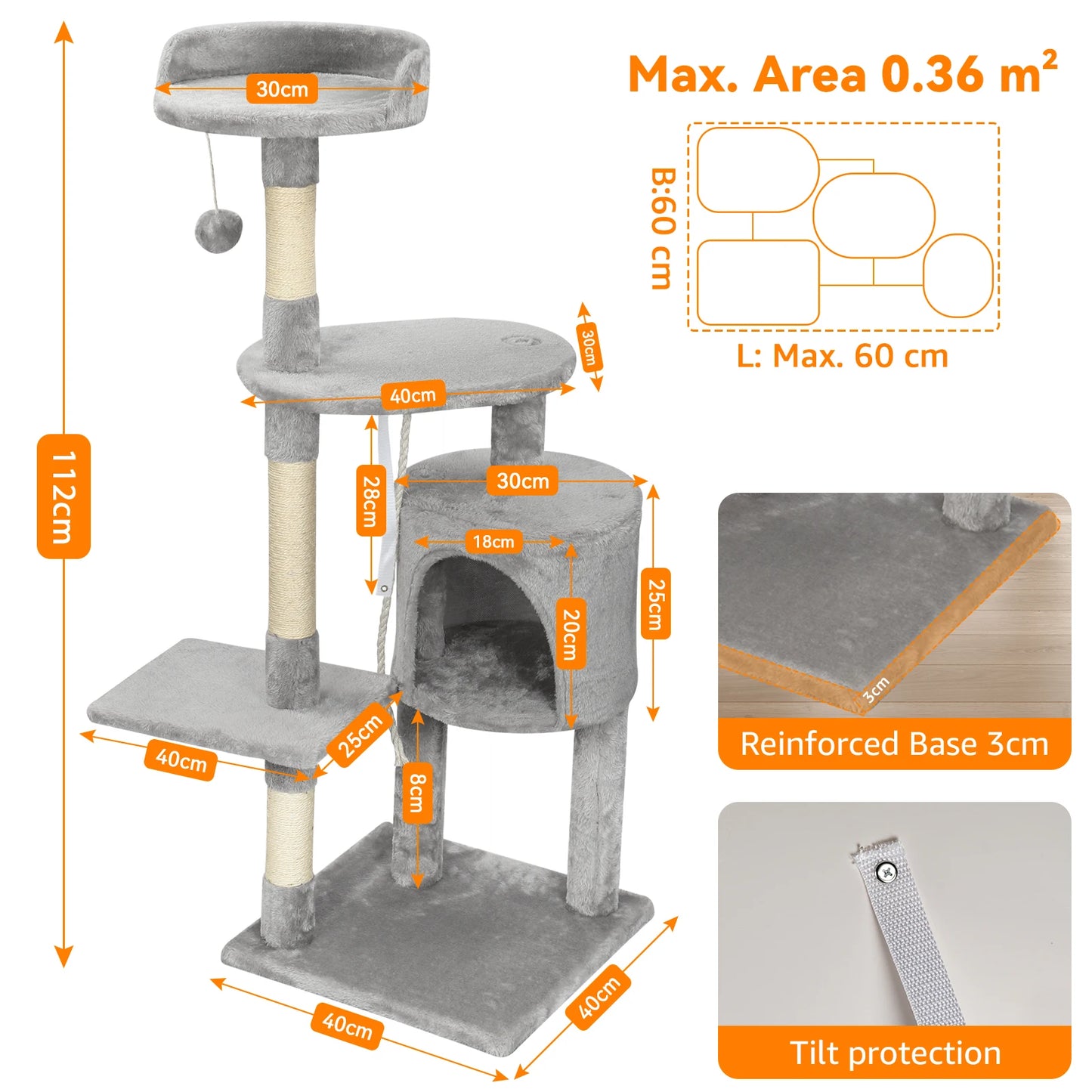 112cm Indoor Cat Tree