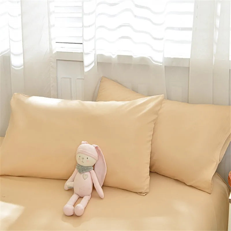 Cotton Pillowcase High-Quality Envelope Pillowcover Solid Color Bedding Sleep Pillow Case 40x40 50x90 Cushion Cover