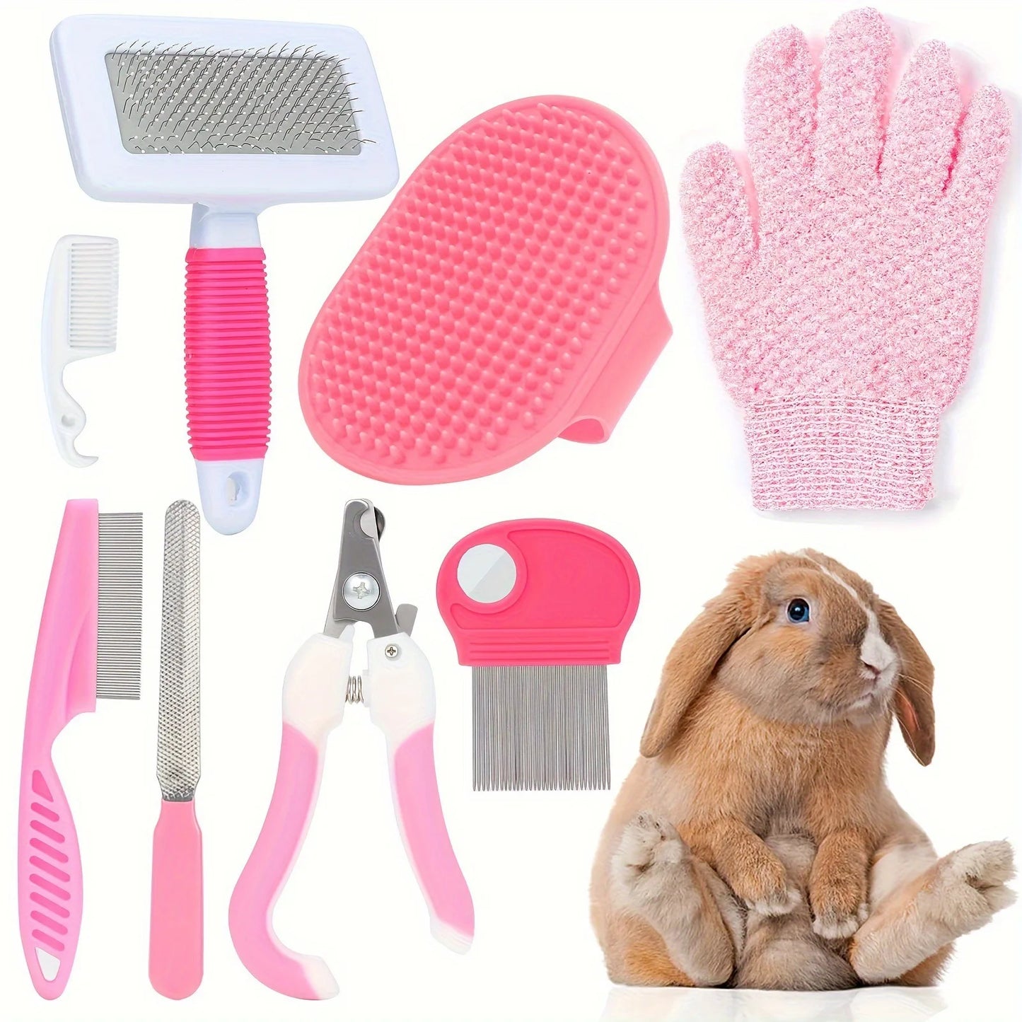 8-Piece Cat Grooming Kit
