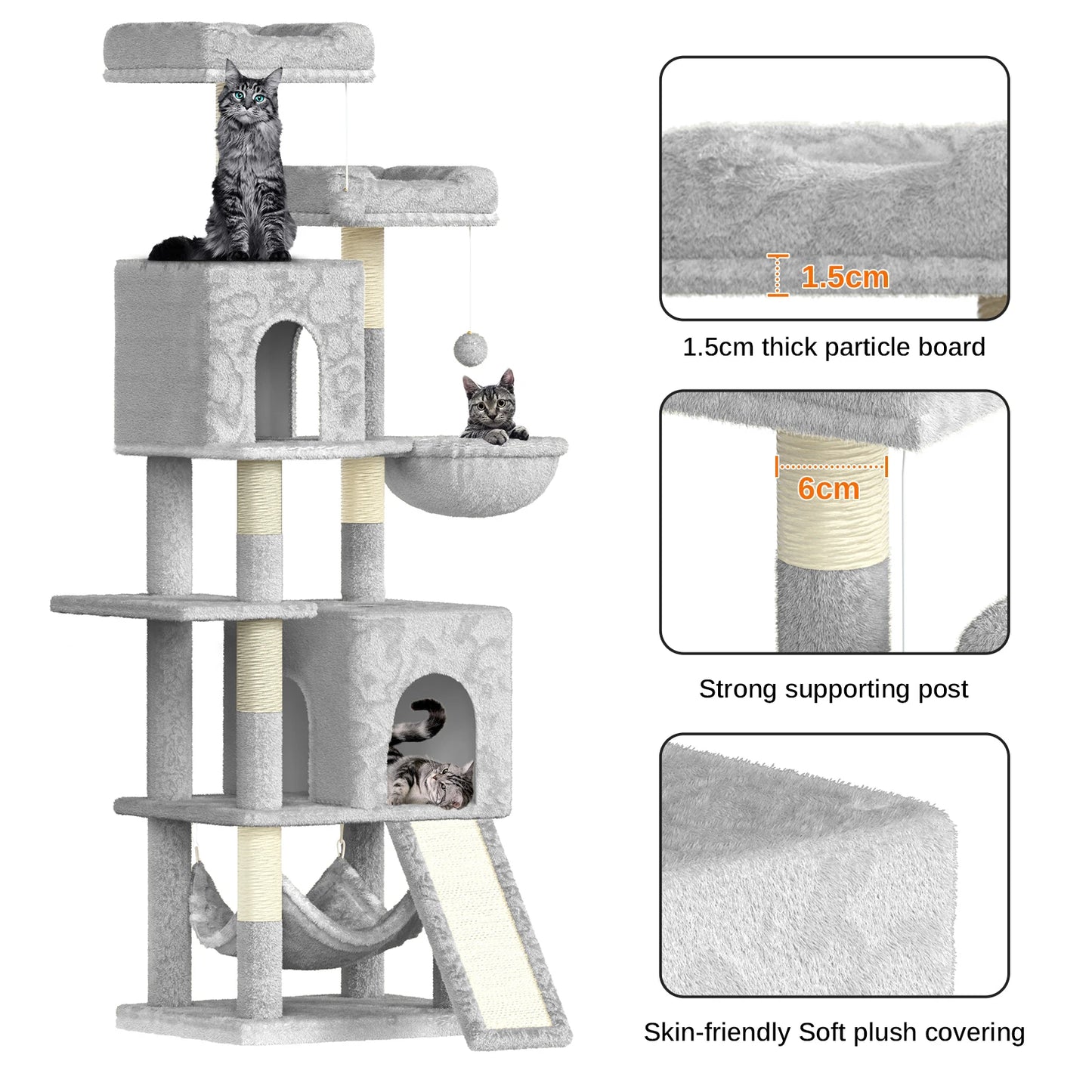 158cm Multi-Level Cat Tree
