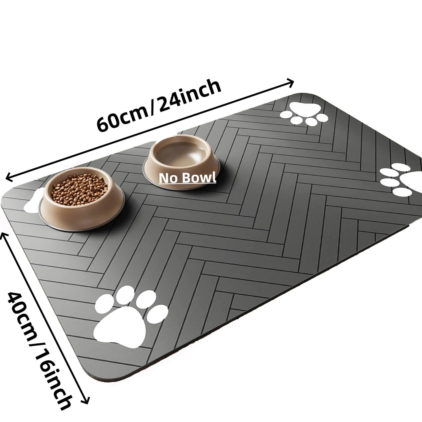 Pet Feeding Mat-Absorbent Pet Placemat for Food and Water Bowl with Waterproof Rubber Backing Quick Dry Water Mat for Dog Cat - PrimeNest