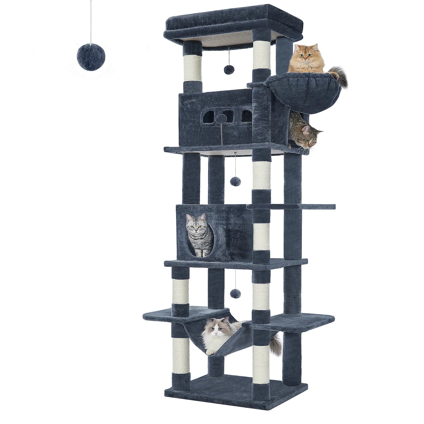210cm XL Multi-Level Cat Tree Tower