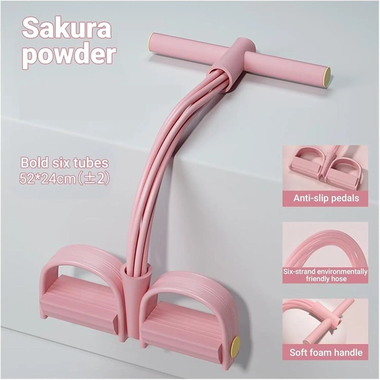 6 Tube Resistance Band Multi Function Tension Rope Fitness Bands 6 Tube Elastic Yoga Pedal Puller For Sports Exercises At Gym - PrimeNest