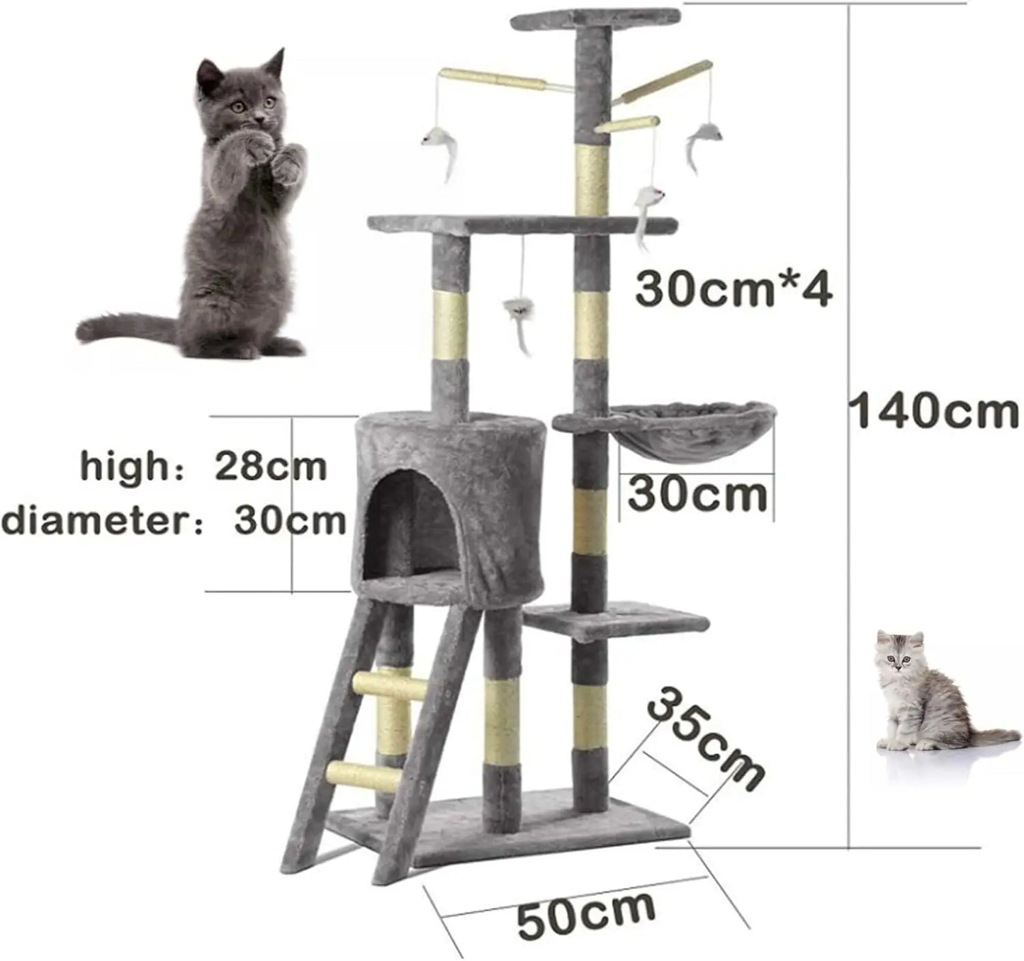 DayPlus 140cm Cat Tree Activity Centre