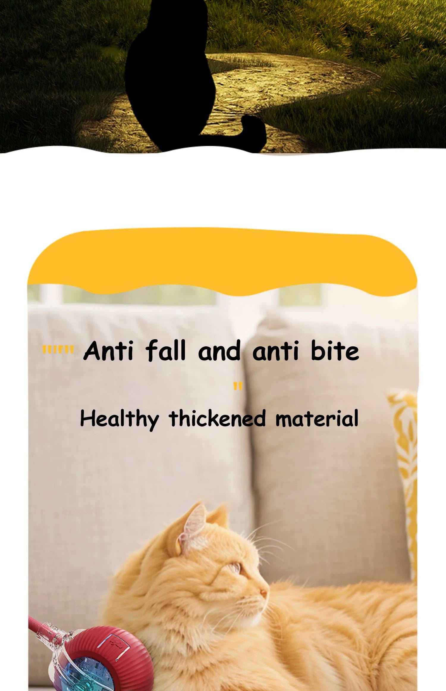 New Cat Interactive Ball Toy Automatic Rolling Ball Faux Tail Rechargeable Smart Pet Electric Toy Dog Cat Training Imitate Mouse - PrimeNest