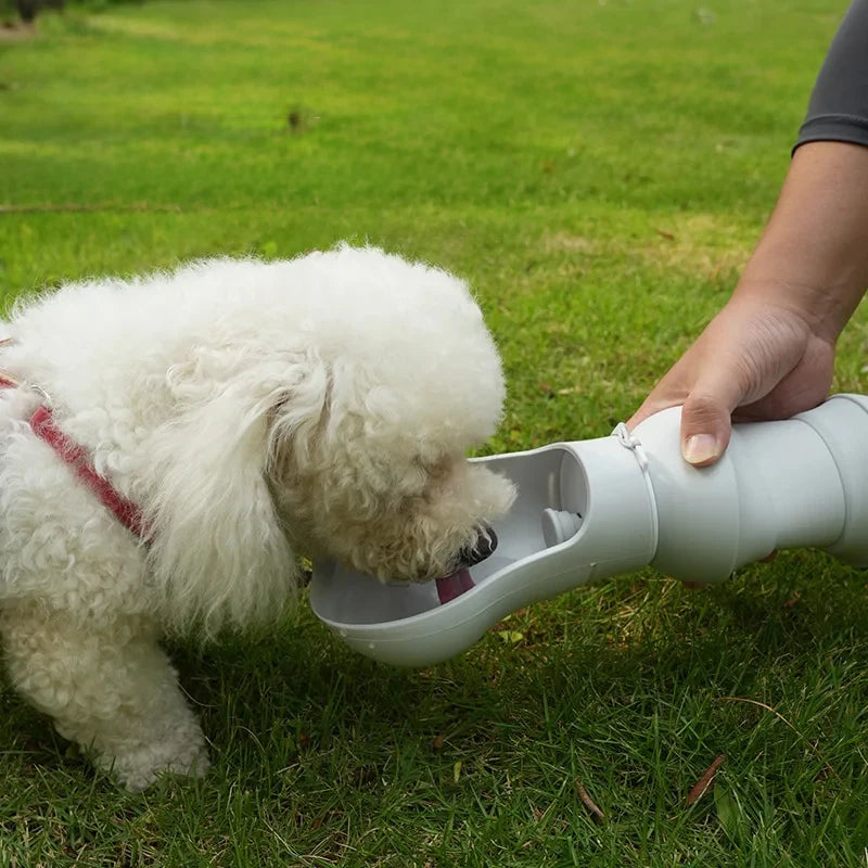 Collapsible Dog Water Bottle with Bowl, Portable Pet Travel Water Dispenser, Leak Proof Outdoor Drinking Cup for Dogs