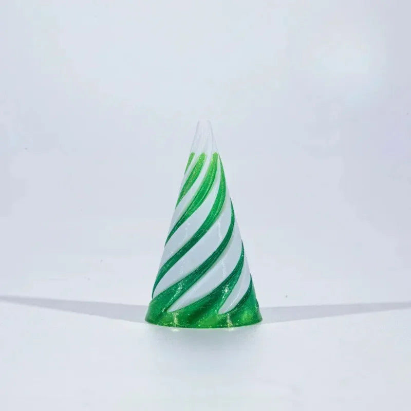 3D Printed Spiral Cone Pyramid Passthrough Sculpture Pass Through Pyramid Toy Mini Vortex Thread illusion Cone Spiral Ornament - PrimeNest