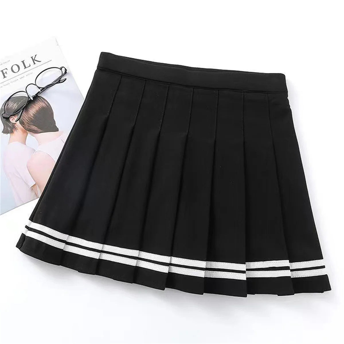 Women's Pleated A-Line Mini Skirt