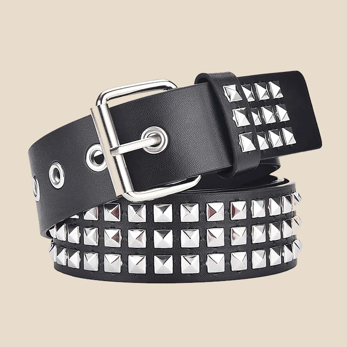 Y2K Punk Pyramid Rivet Belt