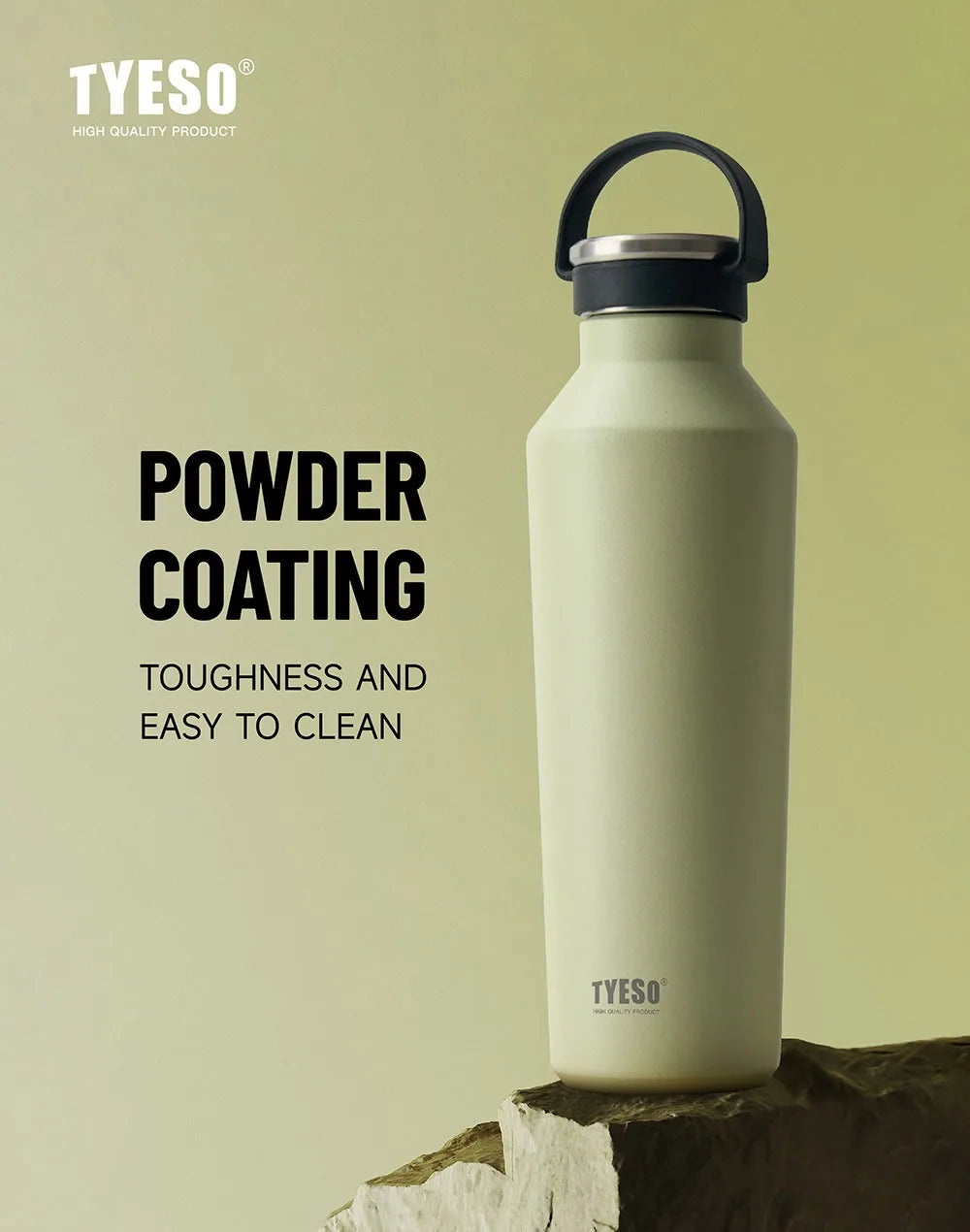 TYESO Cold Insulation Tumbler 304 Stainless Steel Summer Outdoor Sports Climb Vacuum Water Bottle Portable Handheld Cup for Car