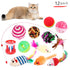 Kitten Toys Variety Pack-Pet Cat Toys Combination Set Cat Toy Funny Cat Stick Sisal Mouse Bell Ball Cat Supplies - PrimeNest