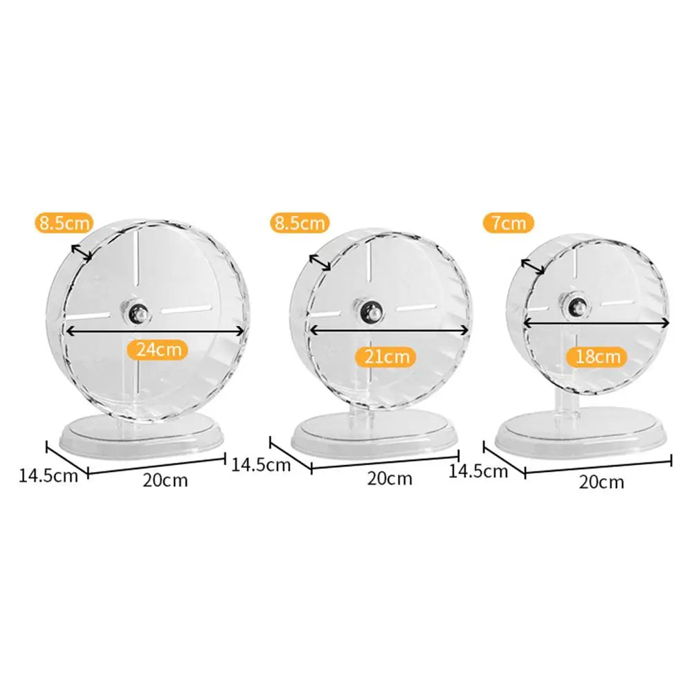 Transparent Hamster Running Wheel