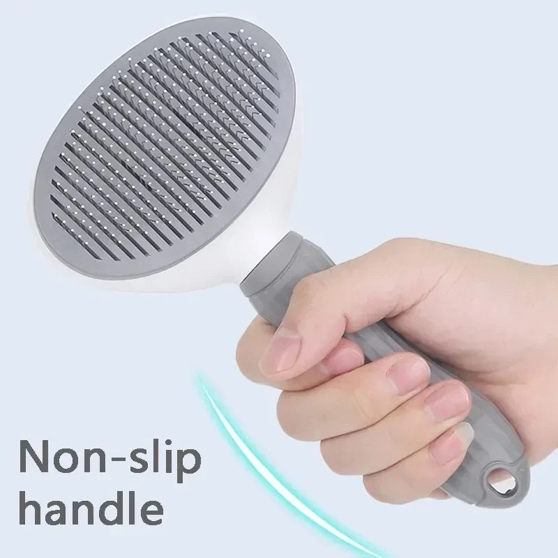 Self-Cleaning Pet Dematting Comb