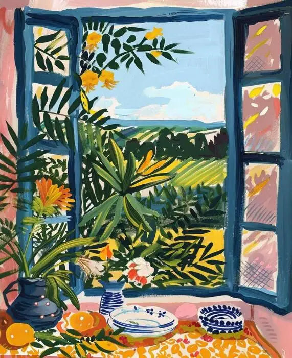 Henri Matisse Open Window Painting Poster Print For Living Room Home Decor Abstract Canvas Painting Modern Landscape Wall Art
