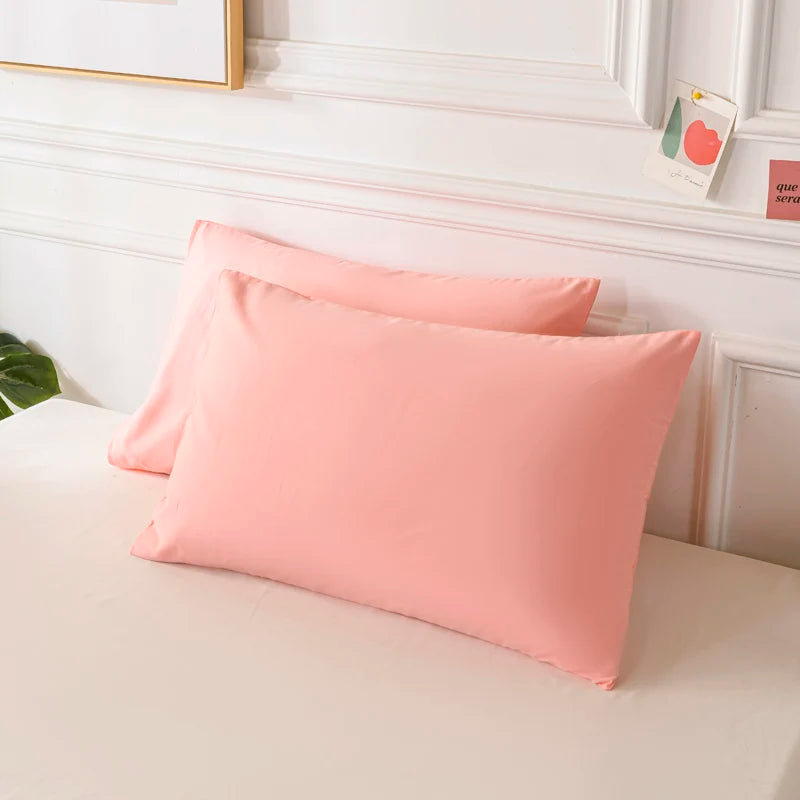 Cotton Pillowcase High-Quality Envelope Pillowcover Solid Color Bedding Sleep Pillow Case 40x40 50x90 Cushion Cover
