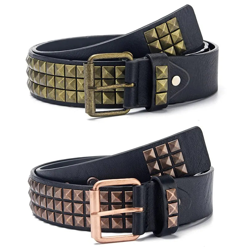 Y2K Punk Pyramid Rivet Belt