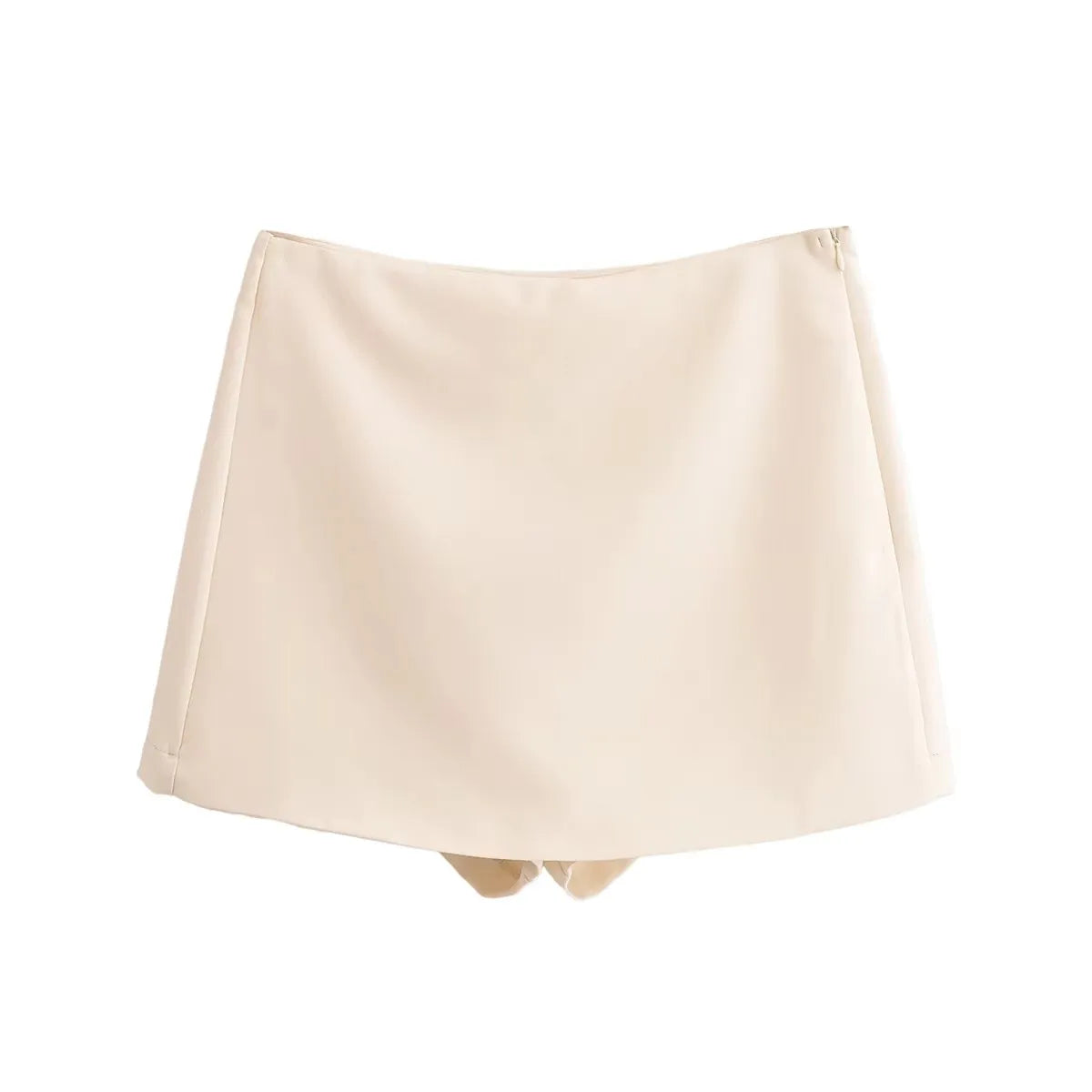 High Waist Zip Mini Skirt