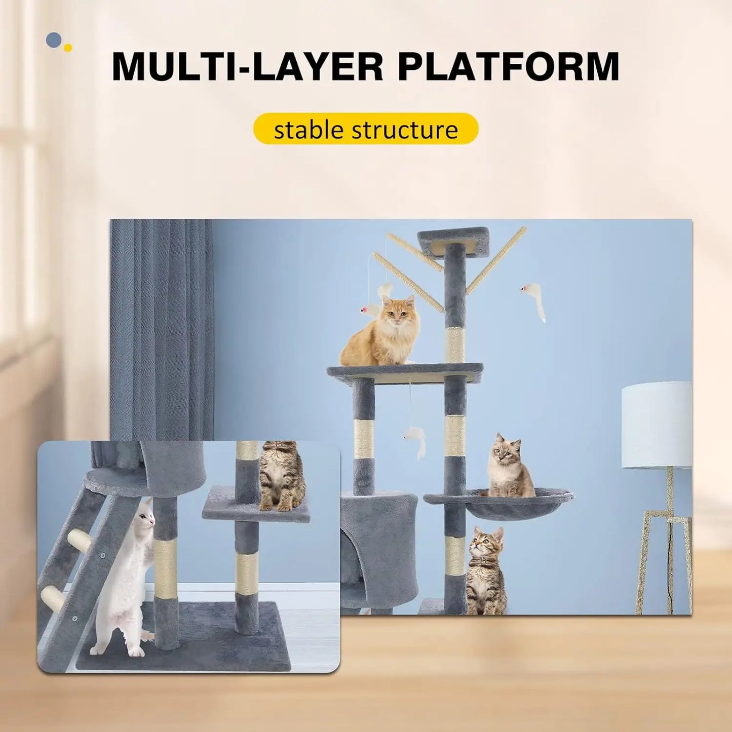 DayPlus 140cm Cat Tree Activity Centre