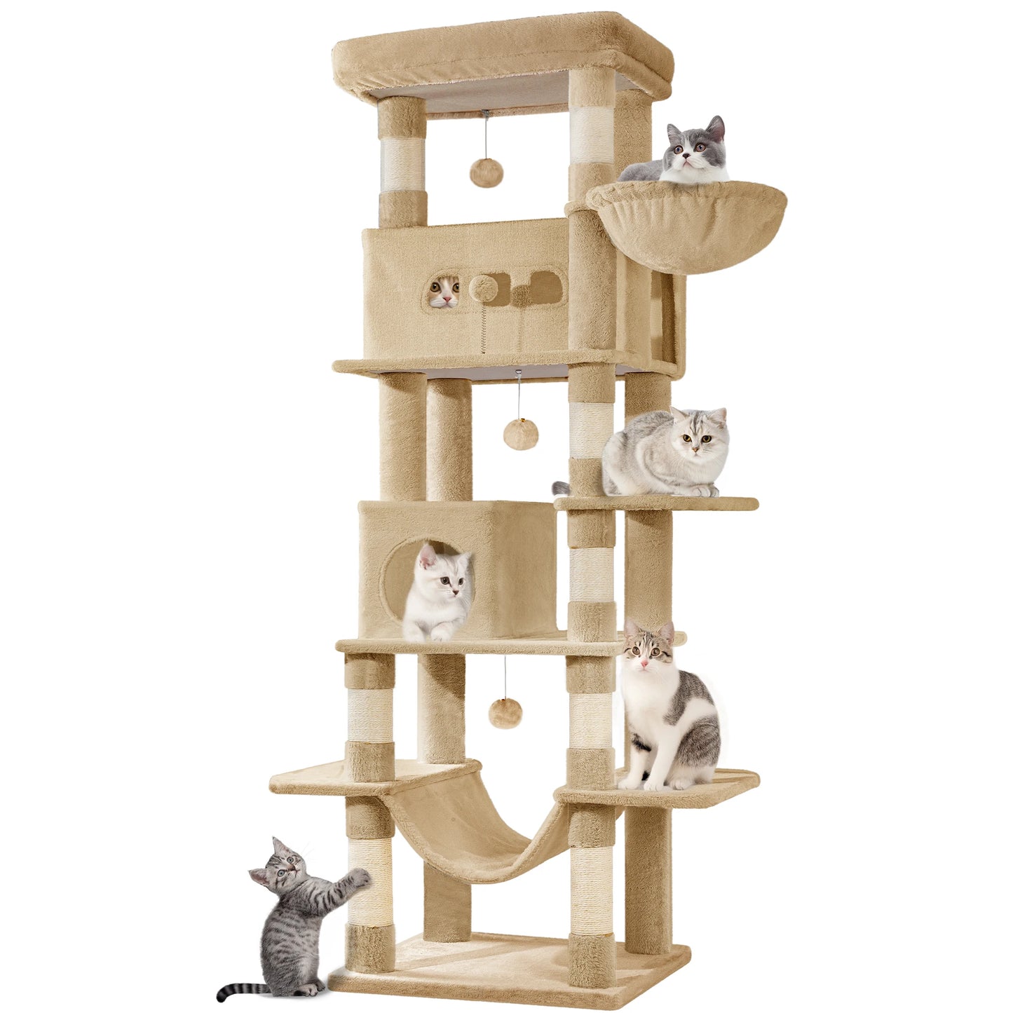 210cm XL Multi-Level Cat Tree Tower