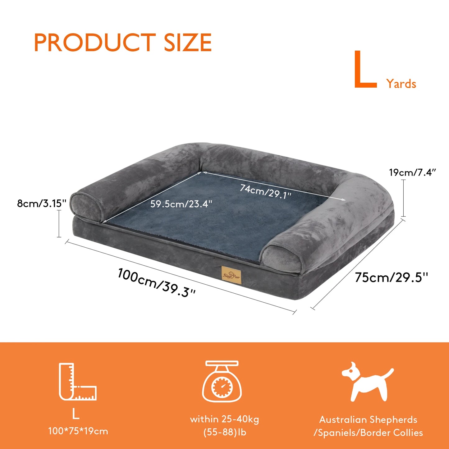 Orthopedic Dog Bed with Washable Cover