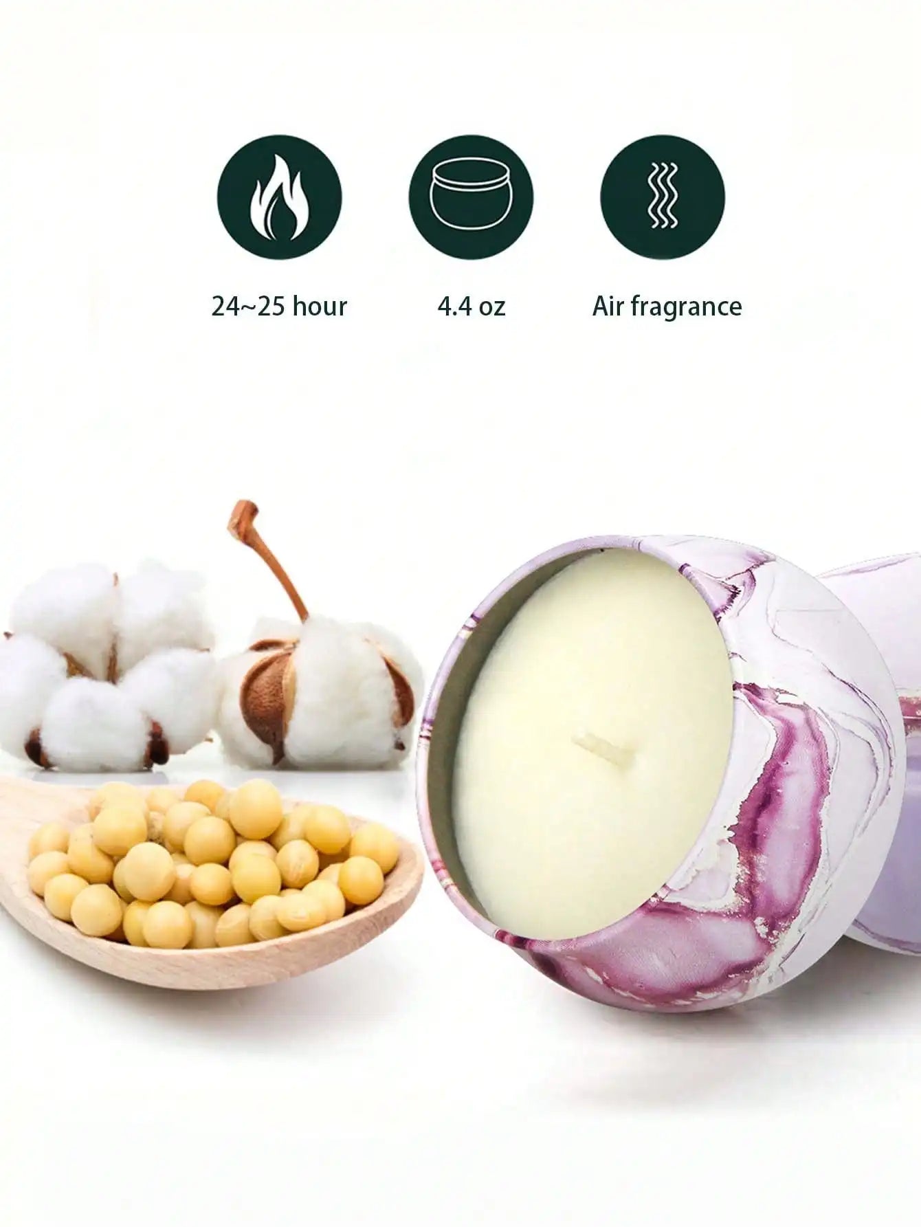 4 cans/set of hot melt wax aromatherapy set, homemade soy candle cups, flower candles for weddings and holiday decorations
