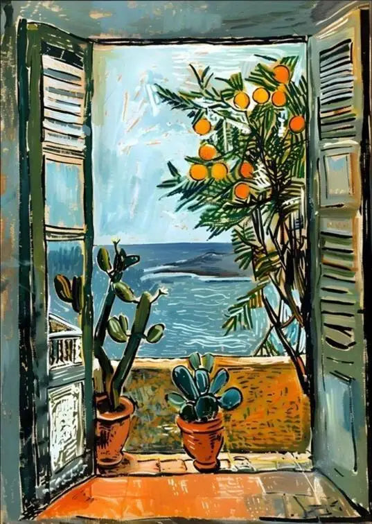 Henri Matisse Open Window Painting Poster Print For Living Room Home Decor Abstract Canvas Painting Modern Landscape Wall Art