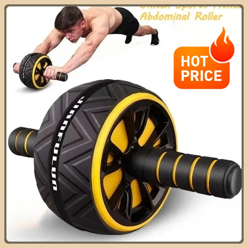 Dual-Wheel Silent Ab Roller | Core & Abdominal Trainer – PrimeNest
