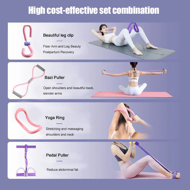 4-in-1 Yoga & Fitness Accessories Set