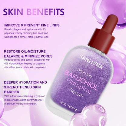 Vitamin C Niacinamide Serum Facial Care Brightens Skin Tone Bakuchiol Pore Improvement And Cleansing Rich Formula
