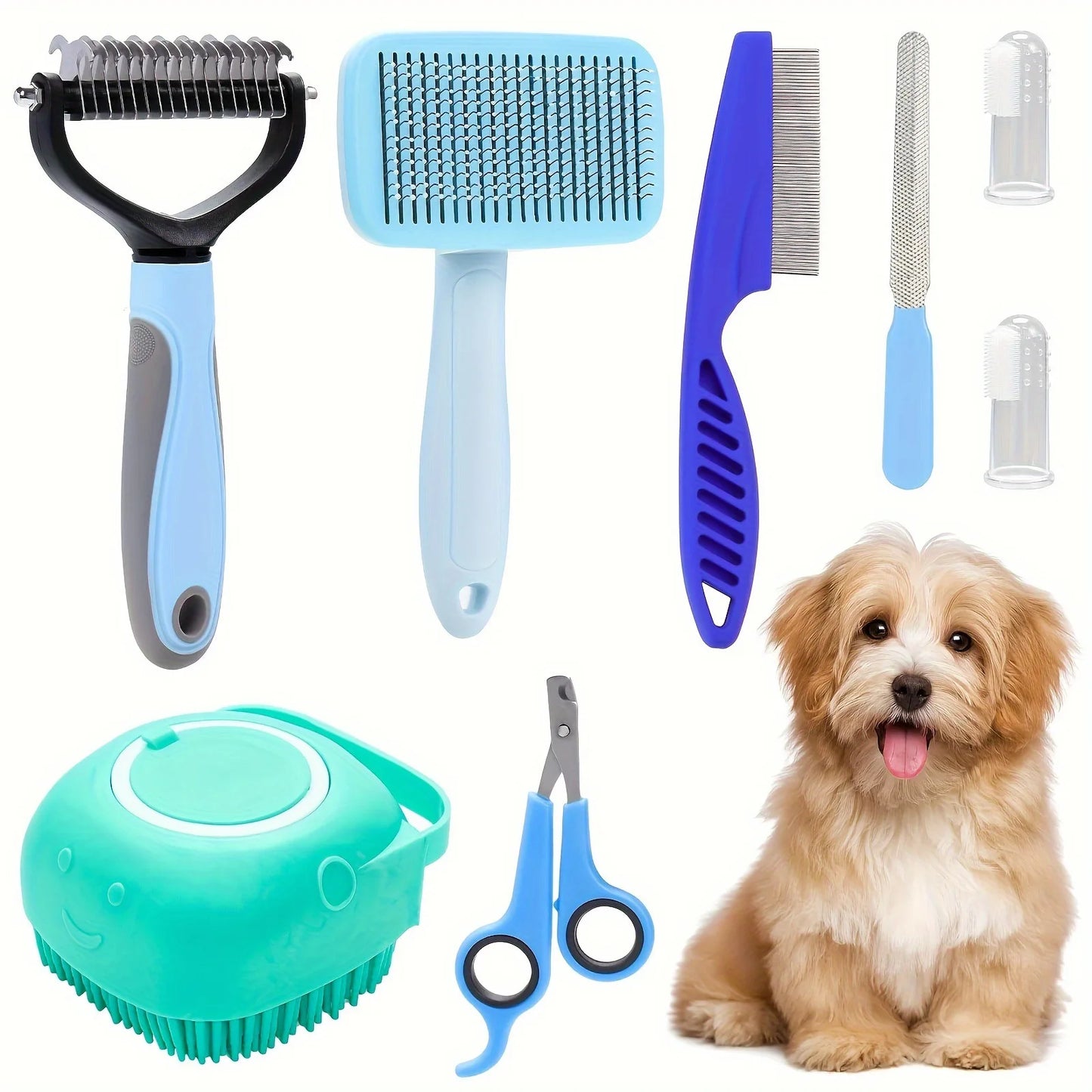 8-Piece Cat Grooming Kit