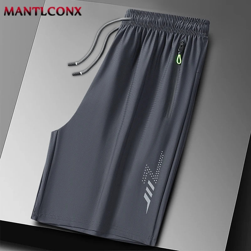 Men's Elastic Waist Quick-Dry Sports Shorts