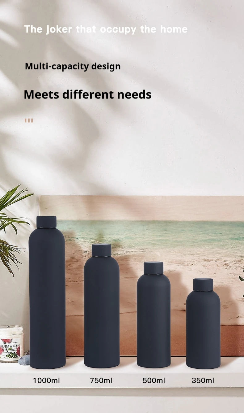 500ML Large Capacity Insulated Water Bottle Stainless Steel Vacuum Flask American Style Small Mouth Sports Insulated Coffee Mug